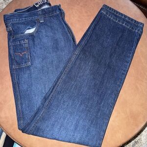 Kimes Ranch Dark Blue Bootcut Jeans
